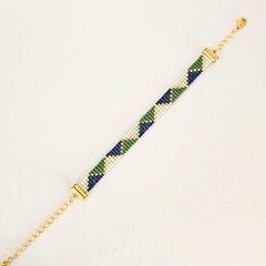 PULSERA MILAN - BLANCO, AZUL Y VERDE - comprar online