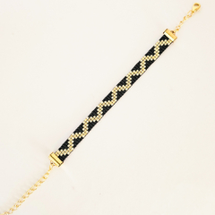 PULSERA TULUM - NEGRO, NATURAL Y DORADO - comprar online