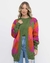 Cardigan tricot colorido oversized na internet