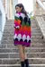 Cardigan tricot colorido oversized na internet