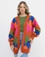 Cardigan tricot colorido oversized - loja online