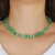 Choker cascalho de Quartzo Verde - Saúde, imunidade e Desintoxicante