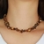 Choker cascalho de Olho de Tigre - contra inveja e mal olhado