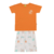 CONJUNTO CAMISETA E BERMUDA MASCULINO INFANTIL LARANJA