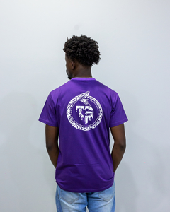 T-shirt Ouroboros I - White on Purple- DROP EVO