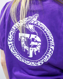 T-shirt Ouroboros I - White on Purple- DROP EVO - TRIPPING