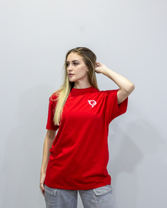 T-shirt TV Retro III - White on Red - DROP EVO - comprar online