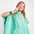 poncho de toalla color aqua adolescentes