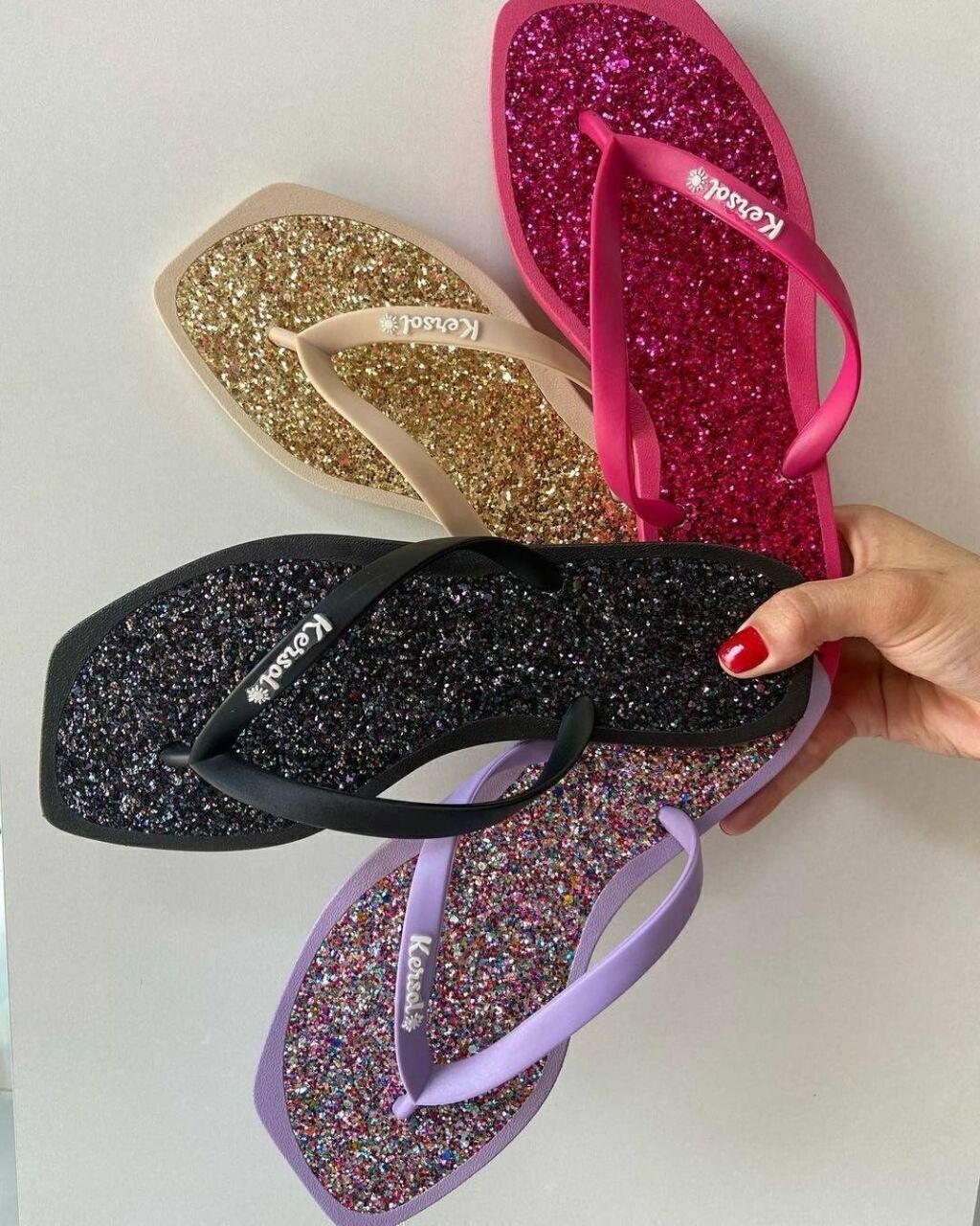 Rasteirinha com sale glitter