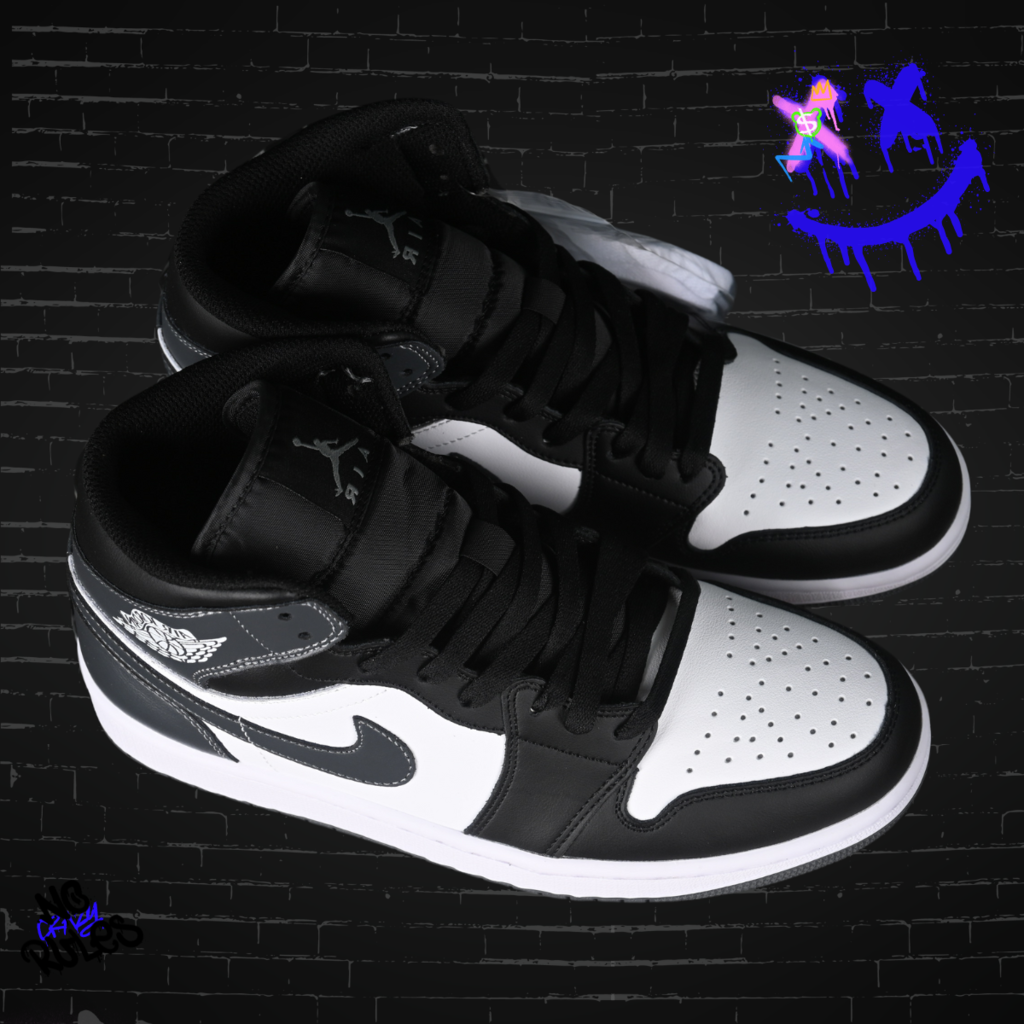 Fashion air jordan 1 mid black and blue