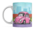 Caneca VW Cartoon Fusca Rosa