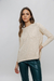 Sweter amplio trenzado beige claro - comprar online