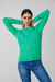 Sweter trenzado verde esmeralda