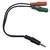 CABLE DE 3.5 TRRS A DOBLE JACK DE 3.5 ESTEREO. DE 25CM - C3.5TRRSXDJ3.5S0.25