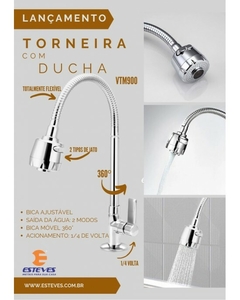 TORNEIRA COZINHA BICA MOVEL PAREDE GOURMET 1168 C60 ESTEVES - comprar online