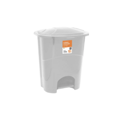 LIXEIRA DE PLASTICO C/PEDAL 10LT BRANCA-479 PARAMOUNT