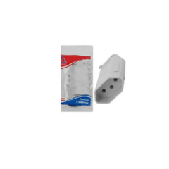 PINO FEMEA 2P+T 10A CINZA-2043 PERLEX - comprar online