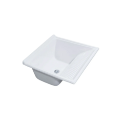 TANQUE MARMORE SINTETICO SIMPLES TP060 60X60 BRANCO DECORALITA