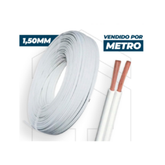 FIO FLEXÍVEL PARALELO 2 X 1,5MM BRANCO por metro SIL