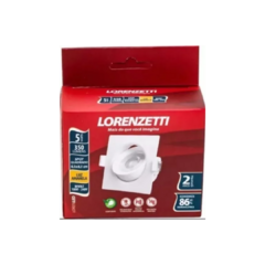 SPOT QUADRADO 5W AMARELA BIVOLT LORENZETTI - comprar online