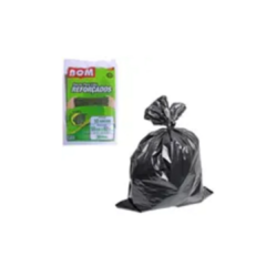 SACO DE LIXO PRETO REFORCADO 100L 75X1,04 C/15PC BOM