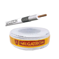 CABO TV COAXIAL 67%RG-06 por metro BRANCO MEGATRON - comprar online