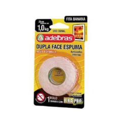 FITA DUPLA FACE ESPUMA 19X2M PRO ADELBRAS