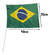 Bandeira Brasil 30x40 Copa Do Mundo Com Haste De 60cm