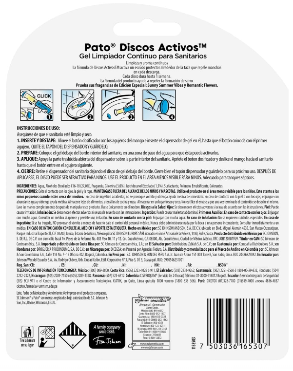 Discos Adhesivos para Inodoro Pato Citrus Repuesto 38gr