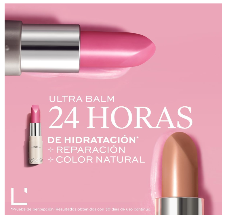 Bálsamo Labial Nutritivo con Color Natural tono rosa