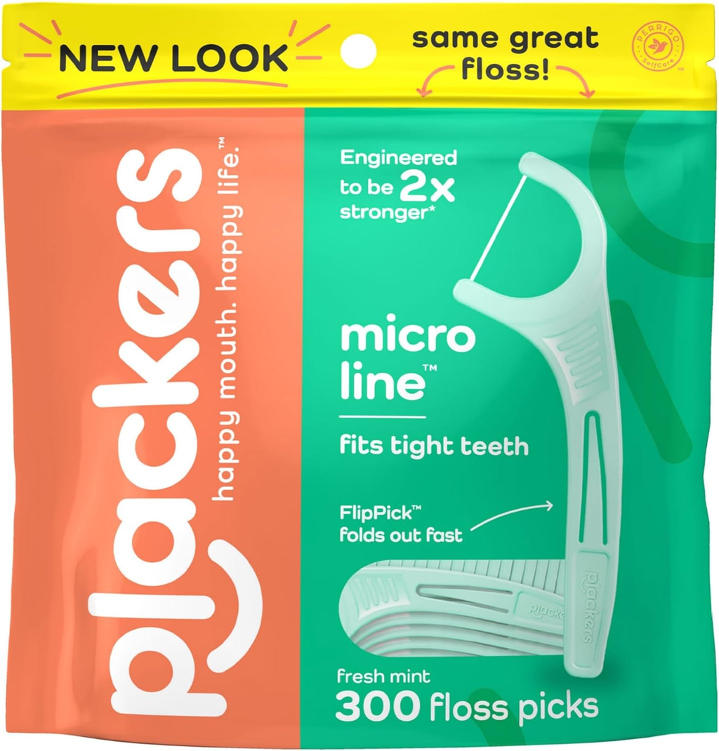 Plackers® Micro Mint Dental Floss Picks, 300 Count