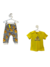 Conjunto Amarelo, Bege e Cinza ADIDAS 6-9m