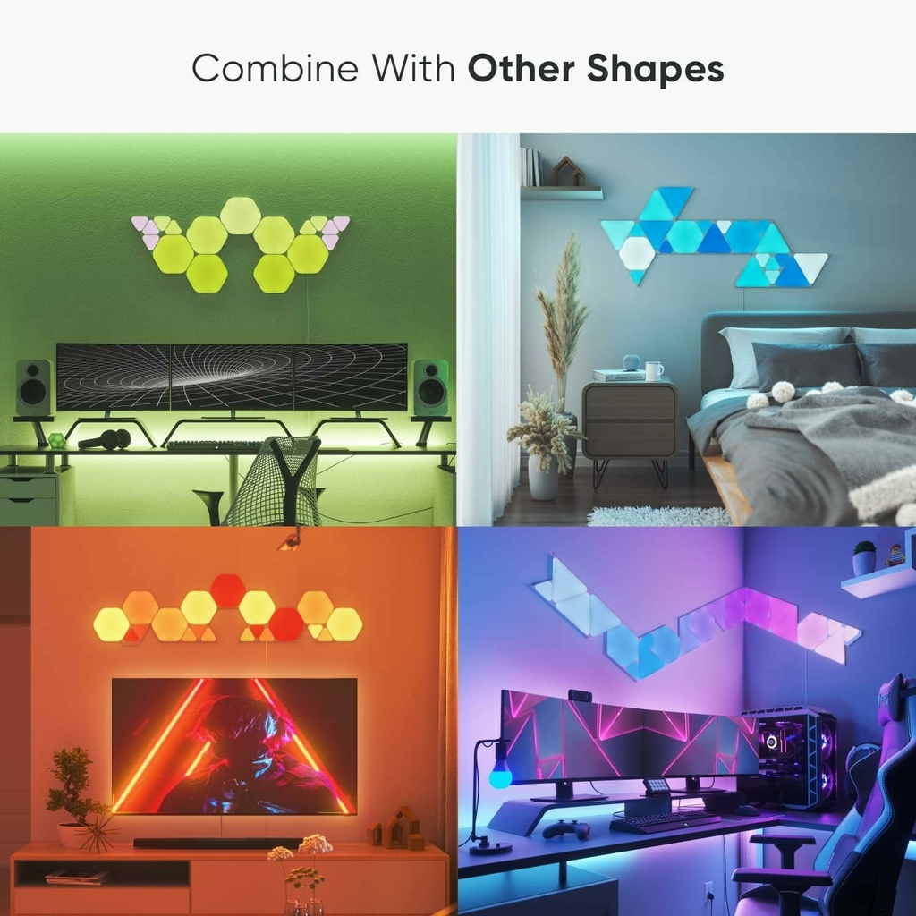 Nanoleaf luces led rgb para habitación gamer - 7 paneles hexagonales