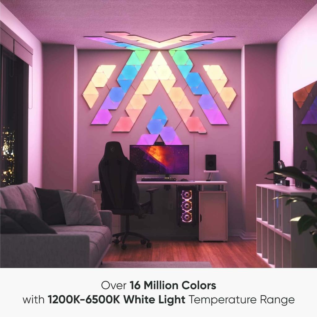 Nanoleaf luces led rgb para habitación gamer - 7 paneles hexagonales