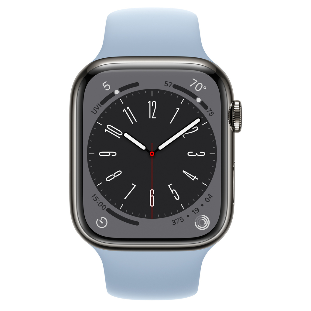 Graphite stainless steel on sale case with sport band