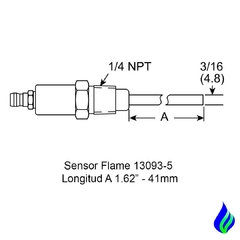 13093-5 SENSOR DE LLAMA VARILLA FLAME ROD QUEMADOR A GAS. en internet