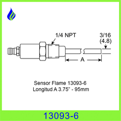 13093-6 SENSOR DE LLAMA VARILLA FLAME ROD QUEMADOR