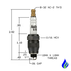 I-101 Auburn Igniter Spark Plug Bujia De Ignicion para Quemador Gas. en internet