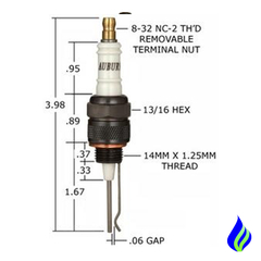 I-3 Auburn Igniter Spark Plug Bujía 13047 De Ignición para Quemador Gas. en internet