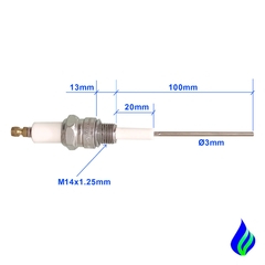CE14-12-100A1 Electrodo Bujía De Ignición O Sensor De Llama homologa al Beru en internet