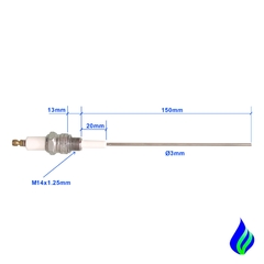 CE14-12-150A1 Electrodo Bujía De Ignición O Sensor De Llama homologa al Beru en internet