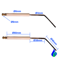 CE8A60-3846 Electrodo Bujía De Ignición O Sensor De Llama para quemador a Gas o ACPM en internet