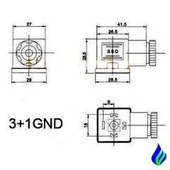 Conector Alimentación Eléctrica Mpm Válvula Conector 3+1 Gnd - tienda online