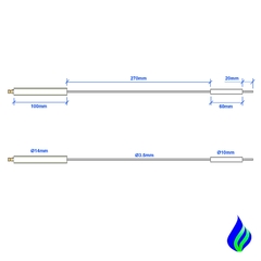 CE14A100-6020 Electrodo Bujía De Ignición O Sensor De Llama para quemador a Gas o ACPM - comprar online