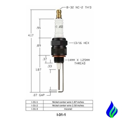 I-31-1 Auburn Igniter Spark Plug Bujia De Ignicion para Quemador Gas. en internet