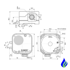 Imagen de LGW50A2 Suiche Presostato Diferencial Dungs Interruptor De Presión Aire Quemador