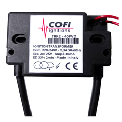 TRK 2-40PVD Transformador de Ignición COFI 220V 2x10Kv Para Quemador Gas Y ACPM