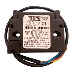 MOD 26/30 100% PML TRANSFORMADOR DE IGNICIÓN FIDA 120V salida 1 POLO PARA QUEMADOR A GAS