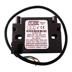 MOD. 26/35 50% ITD TRANSFORMADOR DE IGNICIÓN FIDA 120V DOBLE SALIDA PARA QUEMADOR A GAS Y ACPM