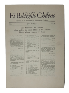 El Bibliofilo Chileno, Año 1, Numero 2.